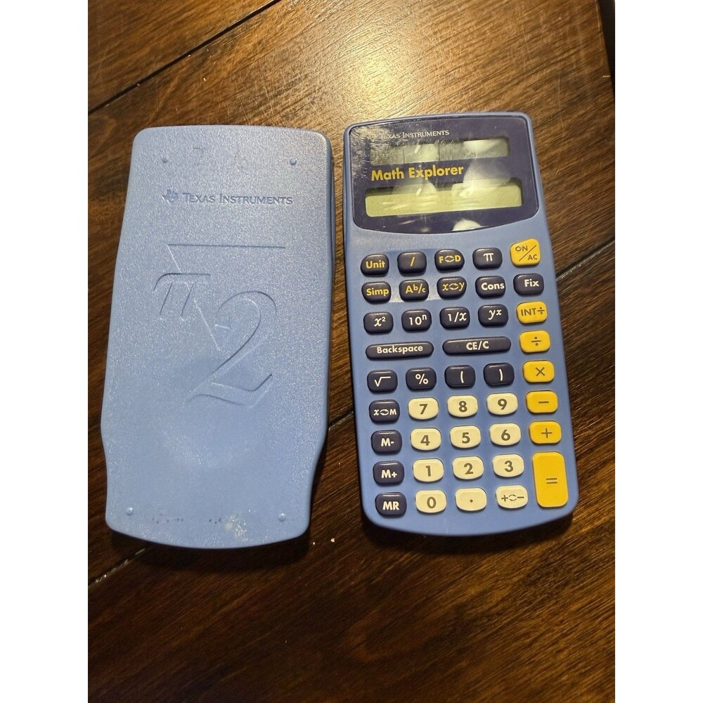 Texas Instruments 2 Math Explorer Solar Calculator Blue